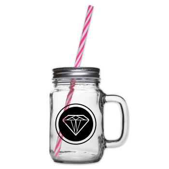 Diamant Symbol - Henkelglas mit Schraubdeckel - Klar - Rechts