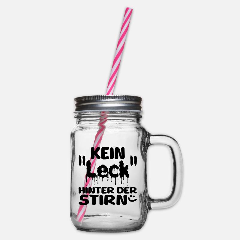 nicht viel blöde - Henkelglas mit Schraubdeckel - Klar