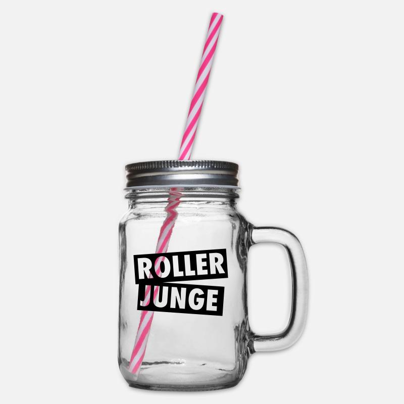 ROLLER JUNGE - Henkelglas mit Schraubdeckel - Klar