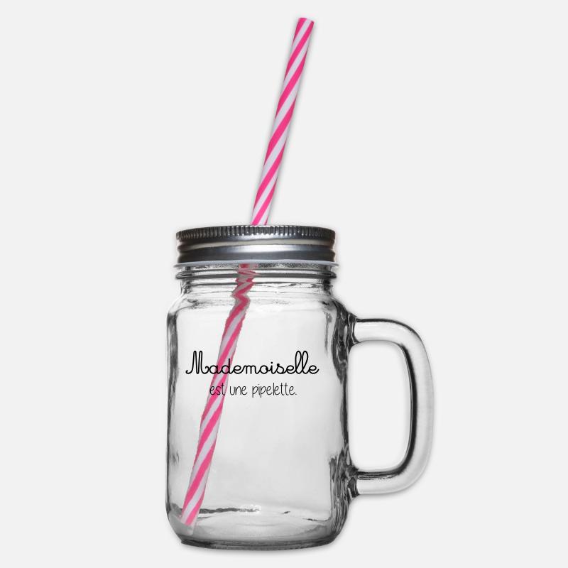 Mademoiselle est une pipelette - Bocal à boisson - transparent