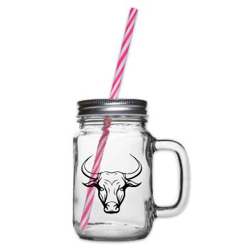 Taureau Symbole Tête Taureau - Bocal à boisson - transparent - Droite