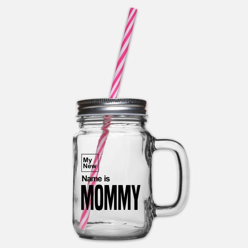 Mon nouveau nom est maman - Bocal à boisson - transparent