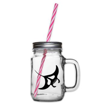 Manta Rochen Vector - Henkelglas mit Schraubdeckel - Klar - Rechts