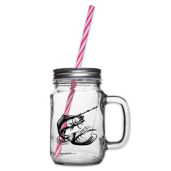 Symbole de pêche Poisson Pêche - Bocal à boisson - transparent - Droite