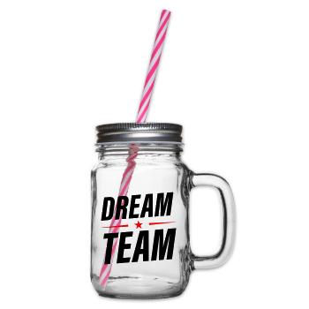 Dream Team - Henkelglas mit Schraubdeckel - Klar - Rechts