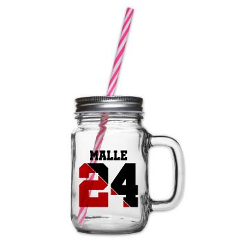 Malle 24 - Glass jar with handle and screw cap - clear - Right