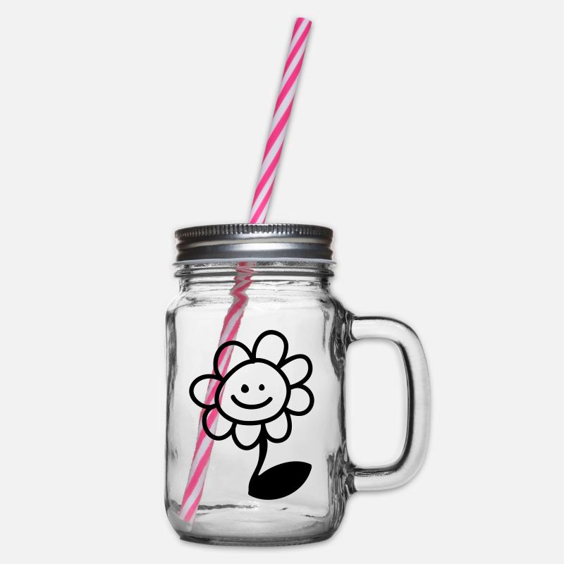 Heureux de fleur - Line - Bocal à boisson - transparent