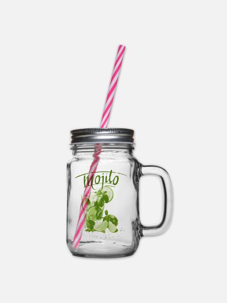 MOJITO - Henkelglas mit Schraubdeckel - Klar