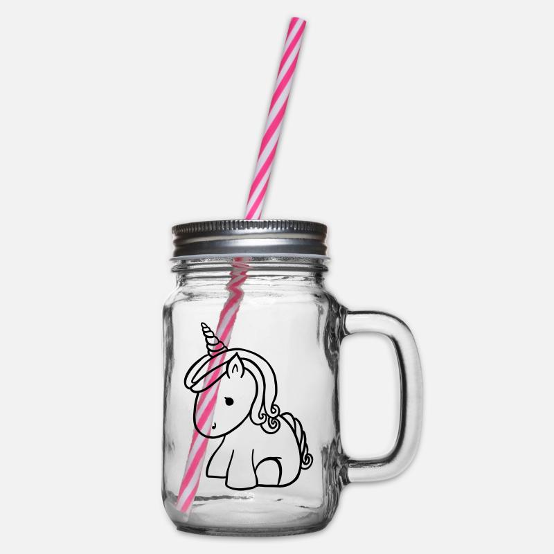 licorne - Bocal à boisson - transparent