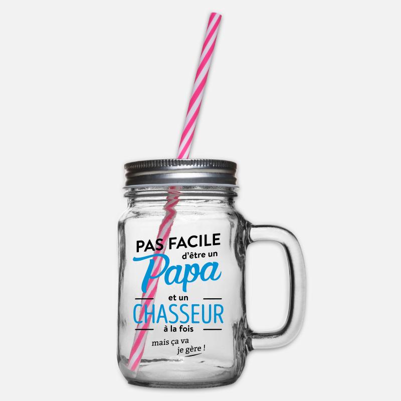 Papa chasseur - Bocal à boisson - transparent