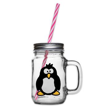little_penguin - Glass jar with handle and screw cap - clear - Right