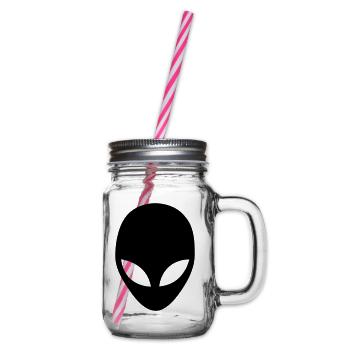 Black Alien - Henkelglas mit Schraubdeckel - Klar - Rechts