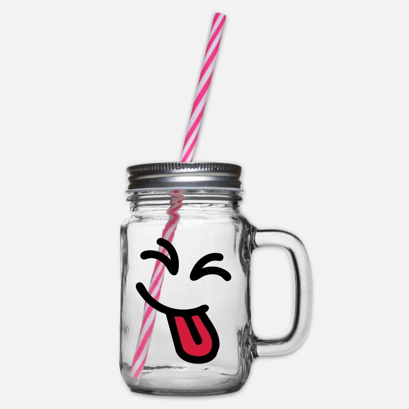 Cheeky Face - Bocal à boisson - transparent