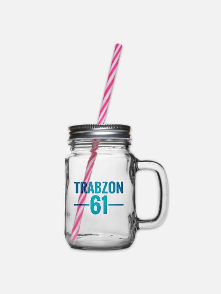 Trabzon 61 Logo - Henkelglas mit Schraubdeckel - Klar