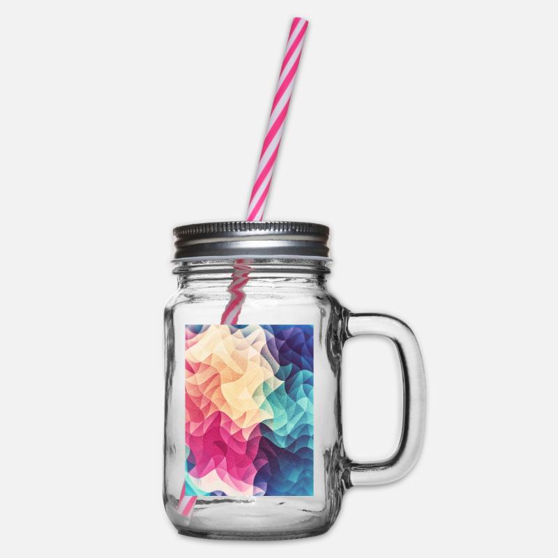 Abstract low poly color pattern design (spectrum) - Bocal à boisson - transparent