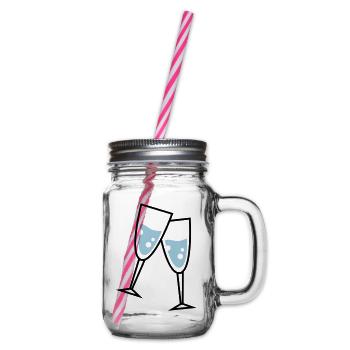 glas sekt - Henkelglas mit Schraubdeckel - Klar - Rechts