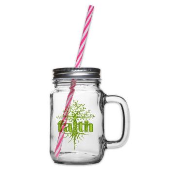 Faith Tree Hope Motivation Forest Symbol icon - Glass jar with handle and screw cap - clear - Right