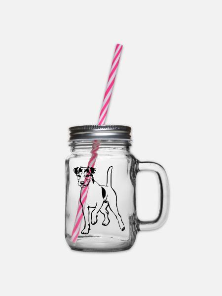 Parson Russell Terrier - Henkelglas mit Schraubdeckel - Klar