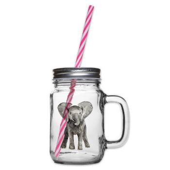 Elephant Baby - Glass jar with handle and screw cap - clear - Right