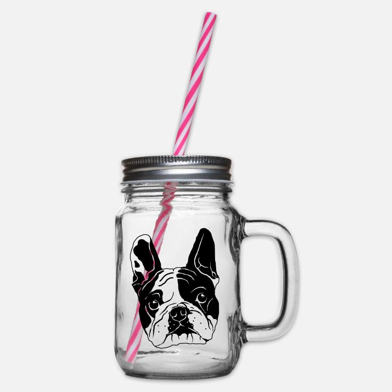 Bulldog français - Bocal à boisson - transparent
