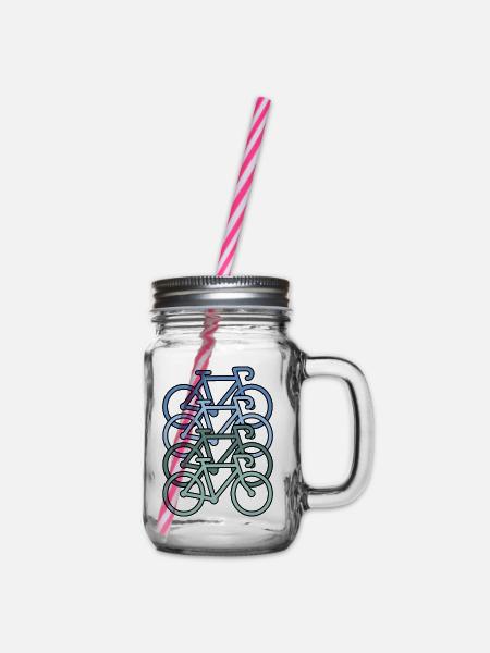 Biking - Henkelglas mit Schraubdeckel - Klar