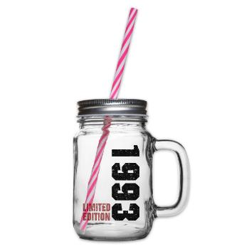 1993 Geboren Limitierte Edition Geschenk Spruch - Henkelglas mit Schraubdeckel - Klar - Rechts