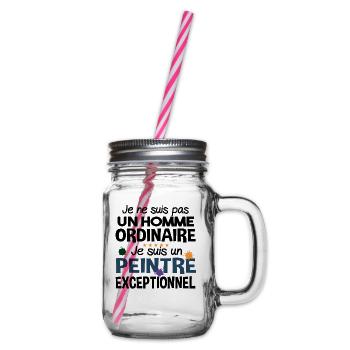 Peintre Peinture Artiste Humour Métier Cadeau - Bocal à boisson - transparent - Droite