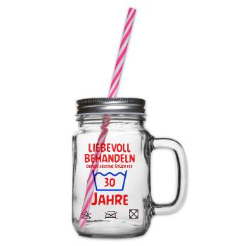 SSW131 30 Jahre im Geburtstag - Henkelglas mit Schraubdeckel - Klar - Rechts