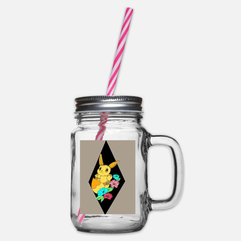 Bête mignonne avec quelques fleurs - Bocal à boisson - transparent