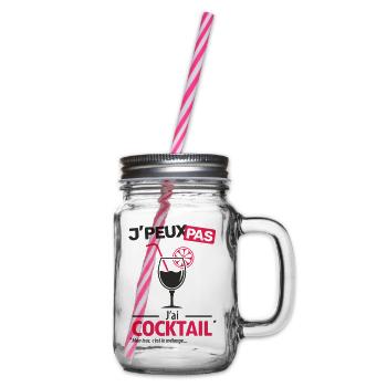 J'peux pas, j'ai cocktail - Bocal à boisson - transparent - Droite