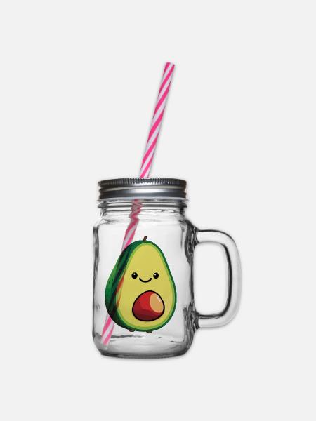 avocado sweet - Henkelglas mit Schraubdeckel - Klar