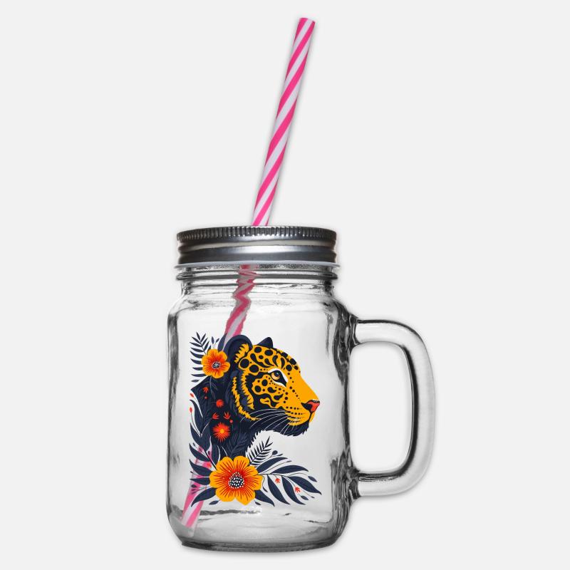Tigre de Boho Blossom - Bocal à boisson - transparent