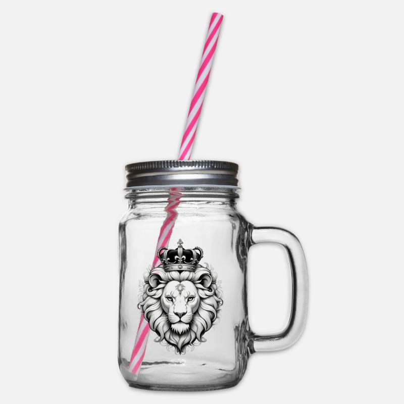 lion roi - Bocal à boisson - transparent