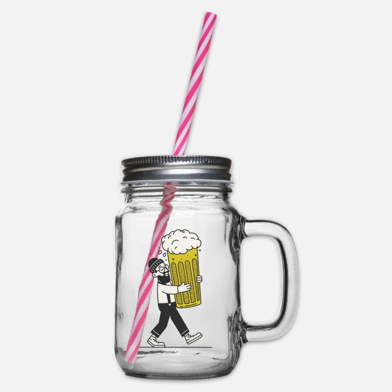 Bière Hipster - Bocal à boisson - transparent