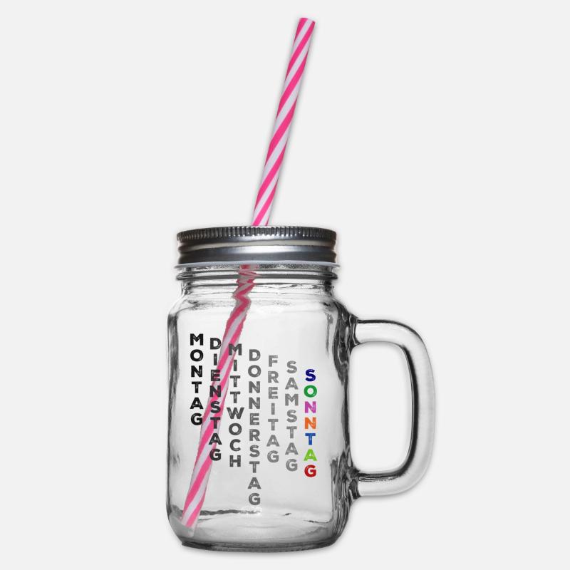 Le dimanche de la semaine - coloré - Bocal à boisson - transparent