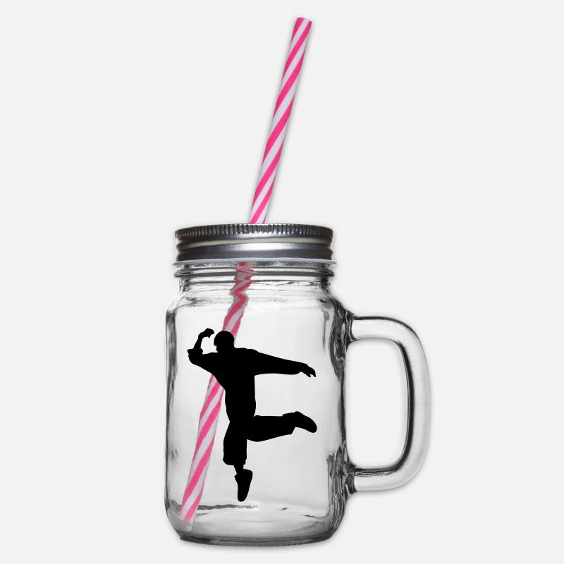 Silhouette B-Boy – Mouvement de breakdance - Bocal à boisson - transparent