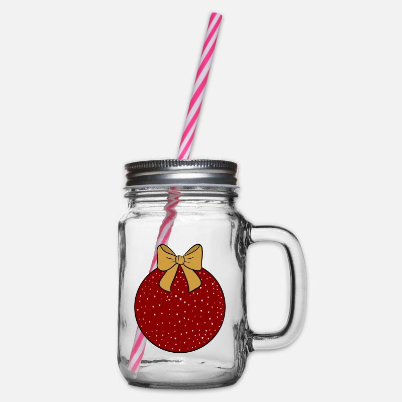 Weihnachtskugel  - Henkelglas mit Schraubdeckel - Klar