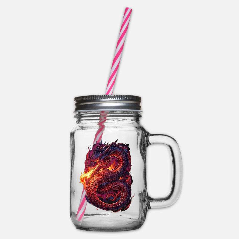 Tempête de Dragon de Feu - Bocal à boisson - transparent