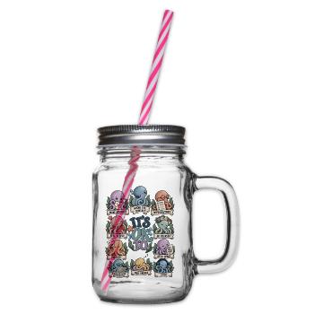 Anders sein ist okay – Neurodiversität - Henkelglas mit Schraubdeckel - Klar - Rechts