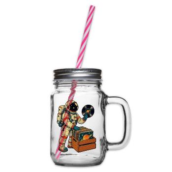 Astronaut Vinyl Sammler - Henkelglas mit Schraubdeckel - Klar - Rechts
