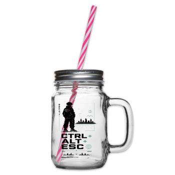 Ctrl Alt ESC Neoncity - Henkelglas mit Schraubdeckel - Klar - Rechts