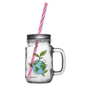 Die wachsende Welt - Henkelglas mit Schraubdeckel - Klar - Rechts