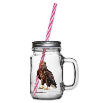 Seeadler Adler Eagle - Henkelglas mit Schraubdeckel - Klar - Rechts
