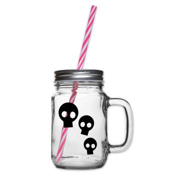Three Skulls - Henkelglas mit Schraubdeckel - Klar - Rechts