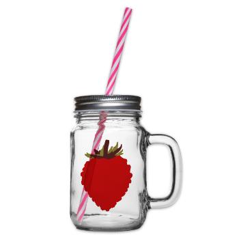 Wild Strawberry - Henkelglas mit Schraubdeckel - Klar - Rechts