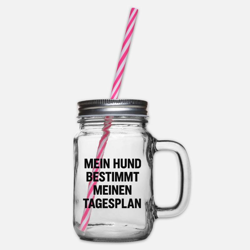 Mon chien détermine mon emploi du temps quotidien - Bocal à boisson - transparent