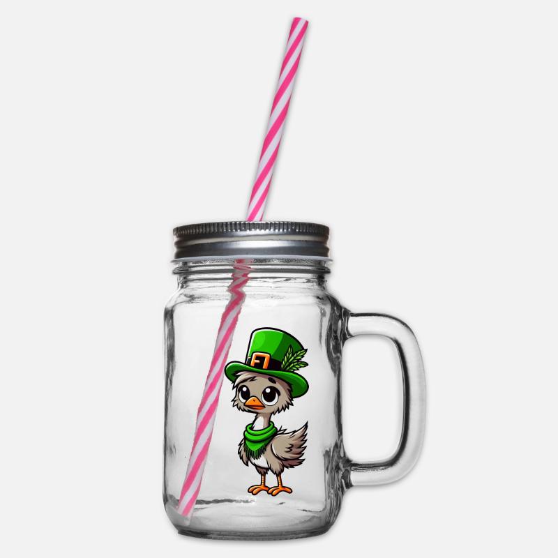 Émeu de la Saint-Patrick et Maine Coon - Bocal à boisson - transparent