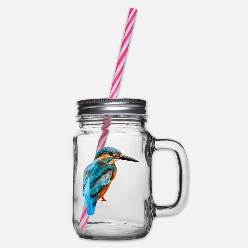063 - Eisvogel - Henkelglas mit Schraubdeckel - Klar