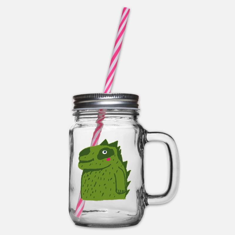 petit crocodile mignon - Bocal à boisson - transparent