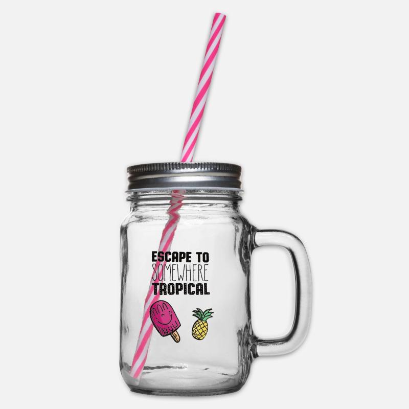 Escape To Tropical - Bocal à boisson - transparent